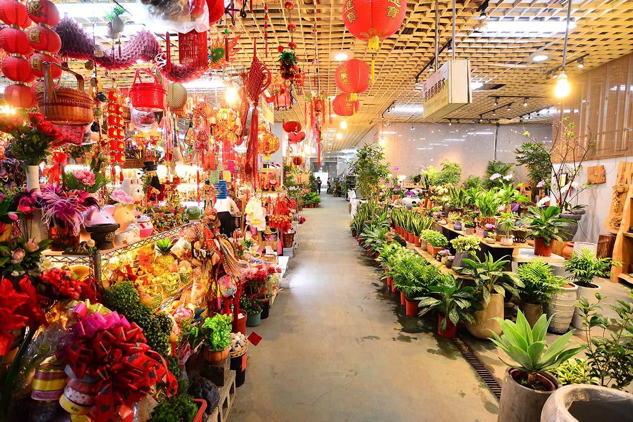 台北花木批發市場買人造花卉
